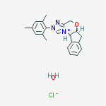 Structure of 4H,6H-Indeno[2,1-b][1,2,4]triazolo[4,3-d][1,4]oxazinium, 5a,10b-dihydro-2-(2,4,6-trimethylphenyl)-, chloride , (5aS,10bR)-