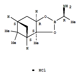 (R)-BoroAla(+)-Pinanediol-HCl结构式