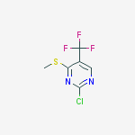Structure of Pyrimidine, 2-chloro-4-(methylthio)-5-(trifluoromethyl)-