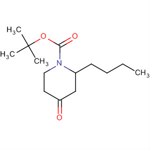 Structure of 1-Piperidinecarboxylic acid, 2-butyl-4-oxo-, 1,1-dimethylethyl ester