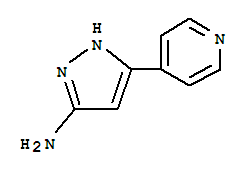 Structure of 5-PYRIDIN-4-YL-2H-PYRAZOL-3-YLAMINE