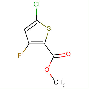 Structure of 2-Thiophenecarboxylic acid, 5-chloro-3-fluoro-, methyl ester