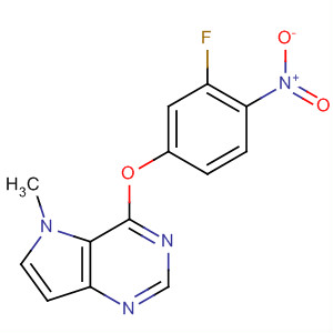 Structure of 5H-Pyrrolo[3,2-d]pyrimidine, 4-(3-fluoro-4-nitrophenoxy)-5-methyl-