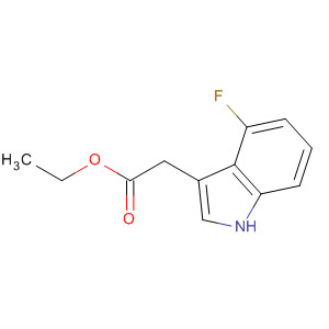 1H-Indole-3-acetic acid, 4-fluoro-, ethyl ester结构式