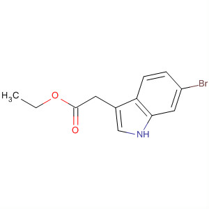 Structure of 1H-Indole-3-acetic acid, 6-bromo-, ethyl ester