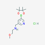 Structure of 2-methoxy-N-((5-(4,4,5,5-tetramethyl-1,3,2-dioxaborolan-2-yl)pyridin-3-yl)methyl)ethanamine hydrochloride