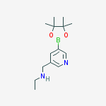 Structure of N-((5-(4,4,5,5-tetramethyl-1,3,2-dioxaborolan-2-yl)pyridin-3-yl)methyl)ethanamine