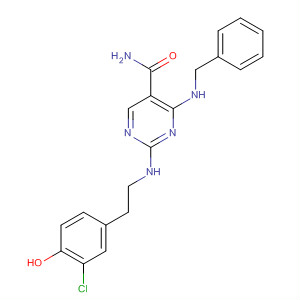 5-Pyrimidinecarboxamide,2-[[2-(3-chloro-4-hydroxyphenyl)ethyl]amino]-4-[(phenylmethyl)amino]-结构式