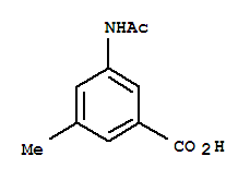 Structure of Benzoic acid,3-(acetylamino)-5-methyl-