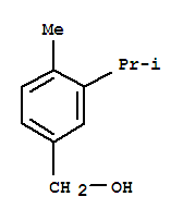 Structure of Benzenemethanol,4-methyl-3-(1-methylethyl)-