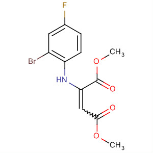 2-Butenedioic acid, 2-[(2-bromo-4-fluorophenyl)amino]-, 1,4-dimethylester结构式
