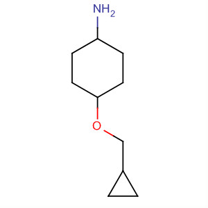 Chemical structure of Cyclohexanamine, 4-(cyclopropylmethoxy)-, trans-