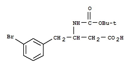 Structure of Boc-(S)-3-Amino-4-(3-bromo-phenyl)-butyric acid