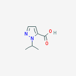 1-Isopropyl-1H-pyrazole-5-carboxylic acid结构式