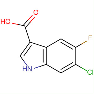 Structure of 1H-Indole-3-carboxylic  acid,  6-chloro-5-fluoro-
