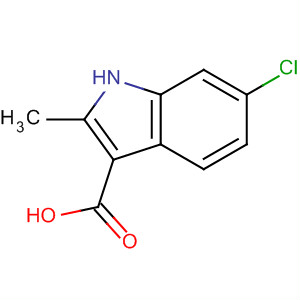 Structure of 1H-Indole-3-carboxylic  acid,  6-chloro-2-methyl-