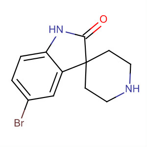 Structure of Spiro[3H-indole-3,4'-piperidin]-2(1H)-one, 5-bromo-