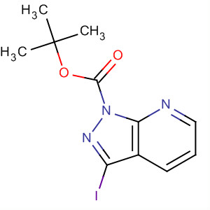 Structure of 1H-Pyrazolo[3,4-b]pyridine-1-carboxylic acid, 3-iodo-, 1,1-dimethylethylester