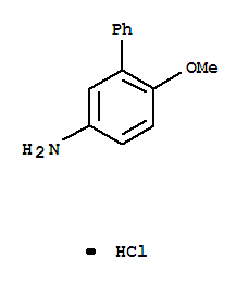 3-苯基-4-甲氧基苯胺盐酸盐结构式