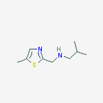 2-methyl-N-((5-methylthiazol-2-yl)methyl)propan-1-amine结构式