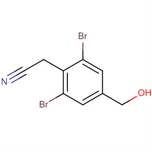 Structure of Benzeneacetonitrile, 2,6-dibromo-4-(hydroxymethyl)-