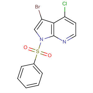 Structure of 1H-Pyrrolo[2,3-b]pyridine, 3-bromo-4-chloro-1-(phenylsulfonyl)-