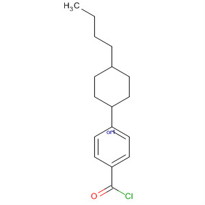 Structure of Benzoyl chloride, 4-(4-butylcyclohexyl)-, trans-