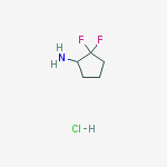 Structure of 2,2-DIFLUOROCYCLOPENTAN-1-AMINE HYDROCHLORIDE