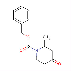 Structure of 1-Piperidinecarboxylic acid, 2-methyl-4-oxo-, phenylmethyl ester, (2S)-