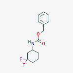Structure of Carbamic acid, N-(3,3-difluorocyclohexyl)-, phenylmethyl ester