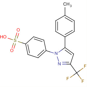 Structure of Benzenesulfonic acid,4-[5-(4-methylphenyl)-3-(trifluoromethyl)-1H-pyrazol-1-yl]-