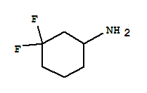 Structure of cyclohexanamine, 3,3-difluoro-