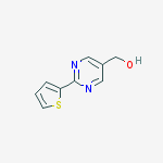 Structure of 5-(Hydroxymethyl)-2-thien-2-ylpyrimidine 97%