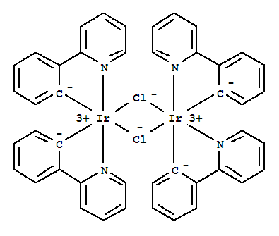 二氯四[ 2-(2-吡啶基)苯基]二铱(III)结构式