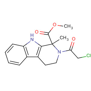 Structure of 1H-Pyrido[3,4-b]indole-1-carboxylic acid,2-(2-chloroacetyl)-2,3,4,9-tetrahydro-1-methyl-, methyl ester