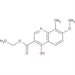 Structure of 3-Quinolinecarboxylic acid, 4-hydroxy-7-methoxy-8-methyl-, ethyl ester