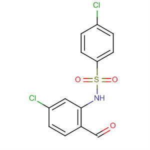 Structure of Benzenesulfonamide, 4-chloro-N-(5-chloro-2-formylphenyl)-