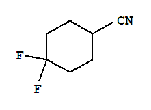 Chemical structure of Cyclohexanecarbonitrile, 4,4-difluoro-