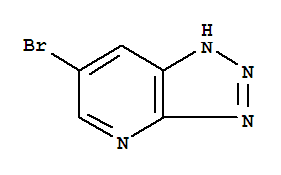 6-溴-1H-1,2,3-三唑[4,5-BA]吡啶结构式