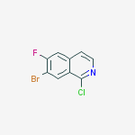 Structure of Isoquinoline, 7-bromo-1-chloro-6-fluoro-