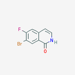 Structure of 1(2H)-Isoquinolinone, 7-bromo-6-fluoro-