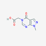 Structure of 2-(1-methyl-4-oxo-1H-pyrazolo[3,4-d]pyrimidin-5(4H)-yl)acetic acid