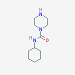 Structure of N-cyclohexyl-1-Piperazinecarboxamide