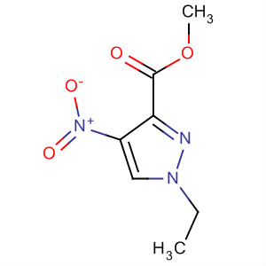 Structure of 1H-Pyrazole-3-carboxylic acid, 1-ethyl-4-nitro-, methyl ester