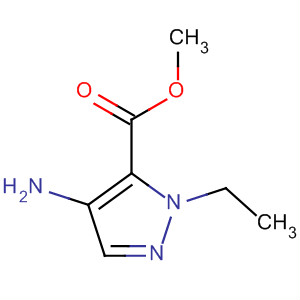 Structure of 1H-Pyrazole-5-carboxylic acid, 4-amino-1-ethyl-, methyl ester