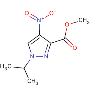 Structure of 1H-Pyrazole-3-carboxylic acid, 1-(1-methylethyl)-4-nitro-, methyl ester