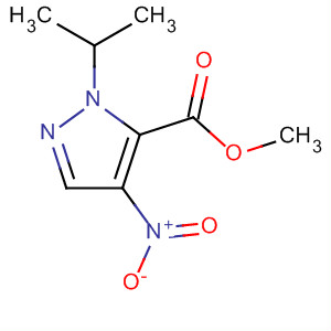Structure of 1H-Pyrazole-5-carboxylic acid, 1-(1-methylethyl)-4-nitro-, methyl ester