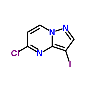 5-氯-3-碘吡唑并[1,5-a]嘧啶结构式