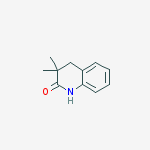 Structure of 2(1H)-Quinolinone, 3,4-dihydro-3,3-dimethyl-