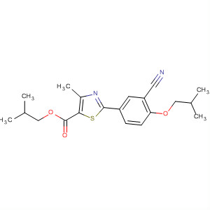 Structure of 5-Thiazolecarboxylic acid,2-[3-cyano-4-(2-methylpropoxy)phenyl]-4-methyl-, 2-methylpropyl ester
